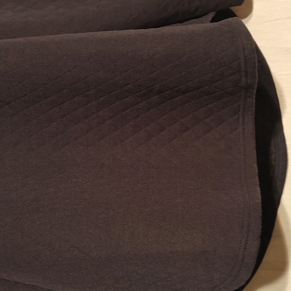 Women's dark blue top with brown faux suede by 'Top it off'. Size L/XL - Picture 3 of 8